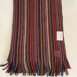 Scarf striped 100% wool, Multi